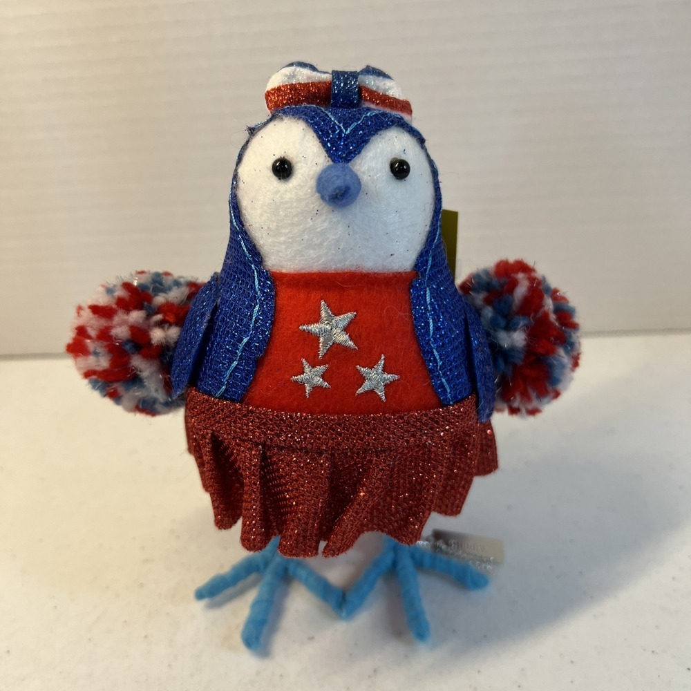 Target Sun Squad Featherly Friends Cherry Patriotic Girl Bird Red White Blue New